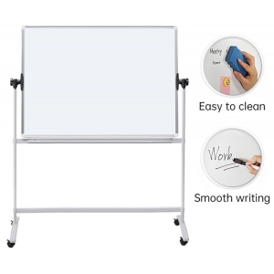 Tablica mobilna suchościeralna OFFICE PRODUCTS dwustronna magnetyczna regulacja kąta nachylenia 150x120cm-291307