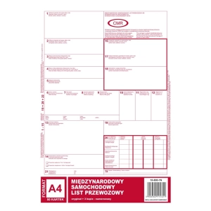 Druk MiP 800-1N CMR A4 80kartek 1+3 numerowany międzynarodowy list przewozowy-689766