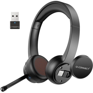 Słuchawki bezprzewodowe Q-CONNECT z mikrofonem czarne-291798