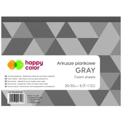 Piankowe arkusze pianka HAPPY COLOR A4 op.5 - szary