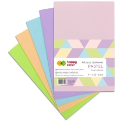 Piankowe arkusze pianka HAPPY COLOR A4 op.5 - pastel