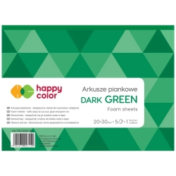 Piankowe arkusze pianka HAPPY COLOR A4 op.5 - zielony ciemny