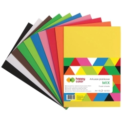 Piankowe arkusze pianka HAPPY COLOR A4 10 kolorów op.10 - mix kolorów
