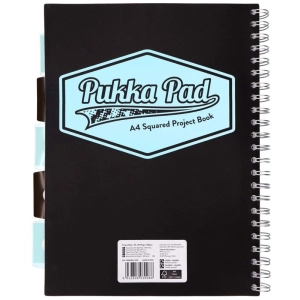 Kołonotatnik PUKKA PAD Project Book A4 100k 80g kratka Black & Blue Sky czarny-292515