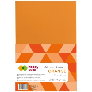 Piankowe arkusze pianka HAPPY COLOR A4 op.5 - pomarańczowy
