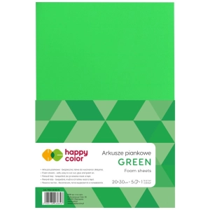 Piankowe arkusze pianka HAPPY COLOR A4 op.5 - zielony