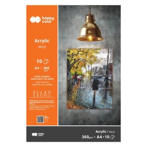 Blok do akrylu HAPPY COLOR A3 10 arkuszy 360g. Blok do akrylu HAPPY COLOR A3 10 arkuszy 360g.
