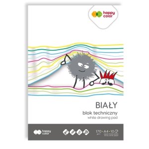 Blok techniczny HAPPY COLOR A4 170g. - biały-427627