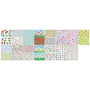 Blok kreatywny zeszyt papierów HAPPY COLOR z motywami - Garden  A4, 15 ark. 80g-292954