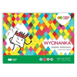 Blok zeszyt do wycinanek HAPPY COLOR A4 100g. 10 arkuszy Blok zeszyt do wycinanek HAPPY COLOR A4 100g. 10 arkuszy