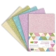 Piankowe arkusze pianka HAPPY COLOR A4 brokatowy op.5 - pastelowy