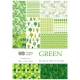 Blok kreatywny zeszyt papierów HAPPY COLOR z motywami - Green  A4, 15 ark. 80g