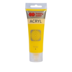 Farba akrylowa HAPPY COLOR 75ml. tuba - żółta 1-543164