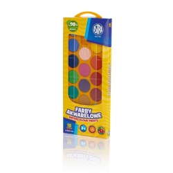 Farby akwarelowe ASTRA gwasze 18 kolorów FI-23,5mm 302118003