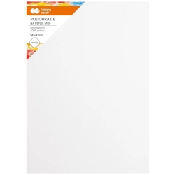 Podobrazie bawełniane impregnowane HAPPY COLOR - białe 50x70cm MDF 4mm