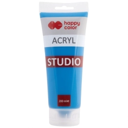 Farba akrylowa HAPPY COLOR Studio 200ml. - błękitny