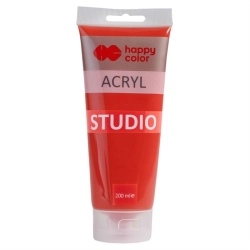 Farba akrylowa HAPPY COLOR Studio 200ml. - czerwony jasny