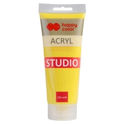 Farba akrylowa HAPPY COLOR Studio 200ml. - żółty jasny