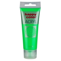 Farba akrylowa HAPPY COLOR 75ml. tuba - zielony fluo