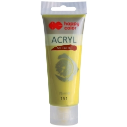 Farba akrylowa HAPPY COLOR 75ml. tuba - złoto zielone metaliczne