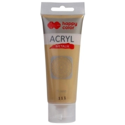Farba akrylowa HAPPY COLOR 75ml. tuba - złoto czyste metaliczna