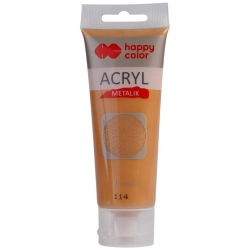 Farba akrylowa HAPPY COLOR 75ml. tuba - złoto głębokie metaliczna
