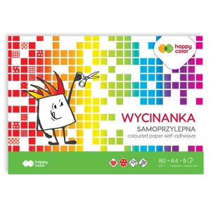 Blok zeszyt do wycinanek HAPPY COLOR A4 100g. 8 kolorów - samoprzylepny Blok zeszyt do wycinanek HAPPY COLOR A4 100g. 8 kolorów - samoprzylepny