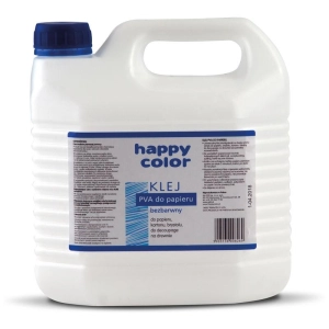 Klej HAPPY COLOR w płynie do papieru PVA 3000g.