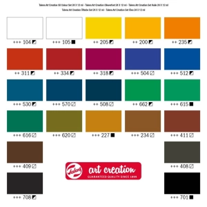 Farby olejne TALENS Art.Creation 12ml. 24 kolory 9020124-293116