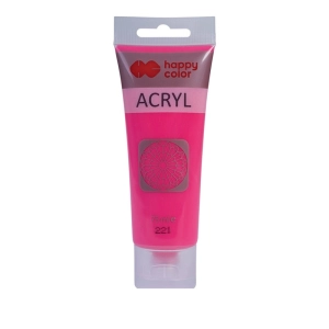 Farba akrylowa HAPPY COLOR 75ml. tuba - różowy fluo 221-543154