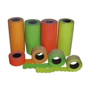 Taśma do metkownicy metki cenowe 2 rzędowe 26x16 mm 1 rolka fala - zielona-293419