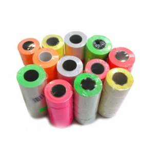 Taśma do metkownicy metki cenowe 1 rzędowe 26x12 mm 1 rolka fala - pomarańczowa-293429