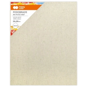 Podobrazie bawełniane impregnowane HAPPY COLOR - naturalne 24x30cm MDF 4mm