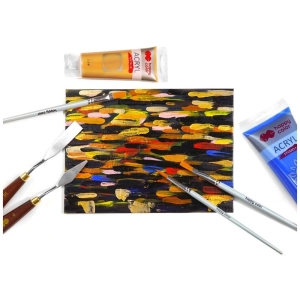 Podobrazie bawełniane impregnowane HAPPY COLOR - czarne 18x24cm MDF 4mm