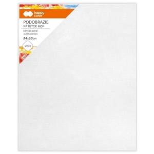 Podobrazie bawełniane impregnowane HAPPY COLOR - białe 24x30cm MDF 4mm