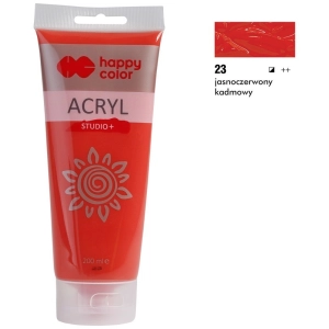 Farba akrylowa HAPPY COLOR Studio 200ml. - czerwony jasny-293622