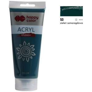 Farba akrylowa HAPPY COLOR Studio 200ml. - zielony szmaragd-293623