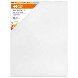 Podobrazie bawełniane impregnowane HAPPY COLOR - białe 30x40cm MDF 4mm