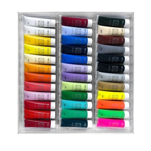 Farba akrylowa HAPPY COLOR 12ml. zestaw 36 kolorów-293731