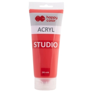 Farba akrylowa HAPPY COLOR Studio 200ml. - czerwony kardamonowy