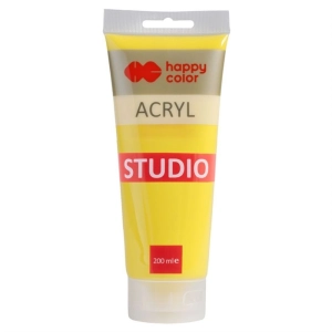 Farba akrylowa HAPPY COLOR Studio 200ml. - żółty jasny