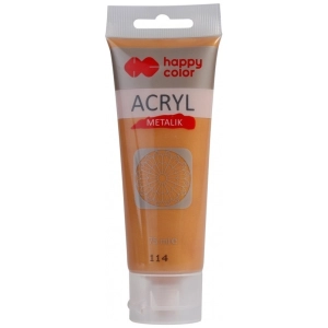 Farba akrylowa HAPPY COLOR 75ml. tuba - złoto głębokie metaliczna