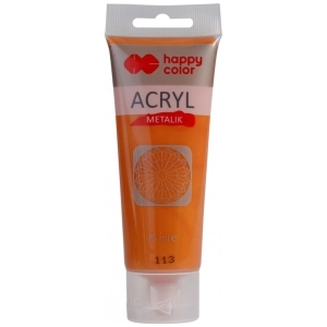 Farba akrylowa HAPPY COLOR 75ml. tuba - złoto miodowe metalik