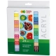 Farba akrylowa HAPPY COLOR 12ml. zestaw 24 kolory pastelowe