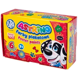 Farby plakatowe ASTRINO 20ml. - 6 kolorów