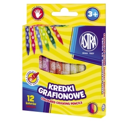 Kredki ASTRA grafitowe 12 kolorów