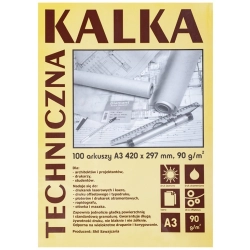 Kalka techniczna kreślarska KOH-I-NOOR A3 90g/m2 Diamant 100 arkuszy