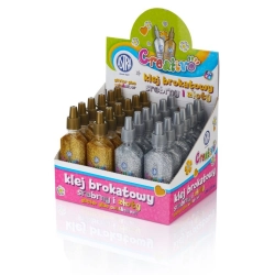 Klej brokatowy ASTRA 35ml. Złoty / srebrny