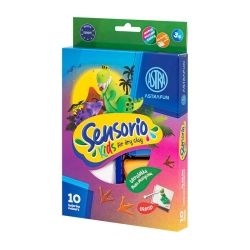 Masa plastyczna ASTRA Sensorio Kids Dinozaury kpl. 10- szt.