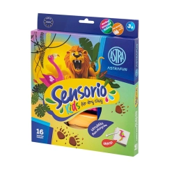 Masa plastyczna ASTRA Sensorio Kids Dżungla kpl.16- szt.